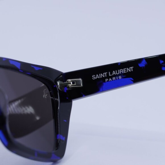 ?️New Saint Laurent SL 276 MICA 009 Sunglasses -Blue Havana Frame, Black Lenses main image 10